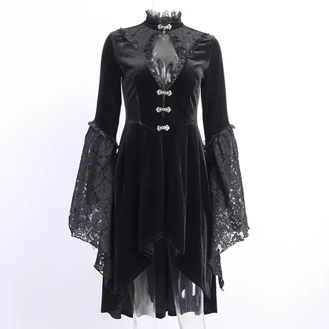 Женское платье для косплея размера плюс 5XL, готическое асимметричное платье на Хэллоуин, винтажное Роскошное однотонное кружевное средневековое платье, кардиган для косплея