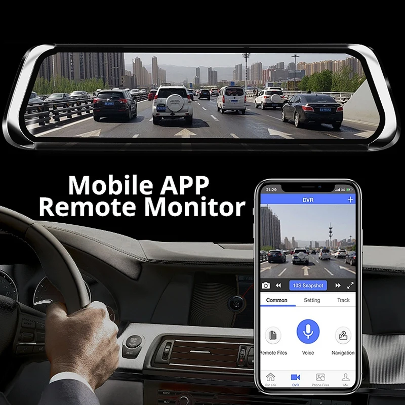 E08 Plus Автомобильный видеорегистратор 10 дюймов Ips нажмите 4G Зеркало Dvr Android Adas Gps Fhd