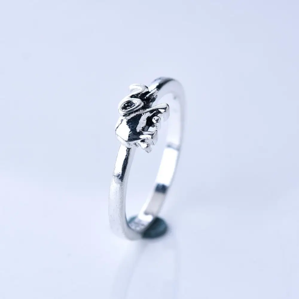 Модные милые кольца со слонами в винтажном стиле минималистский S925 серебристо