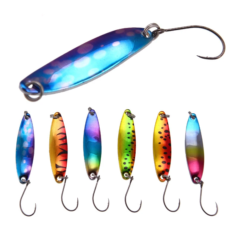 

1PCS Horse Mouth Sequins Lure Lure Sequins Pure Copper Color Willow Sequins 4 CM/3.5g Cocked Mouth Fake Bait Tackle Wholesale