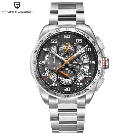 PD 2764-2 PAGANI Дизайн Avant Sport 3D большой циферблат кварцевые мужские часы Роскошные военные армейские черные стальные часы водонепроницаемые наручные часы с хронографом - Цвет: PD 2764-2