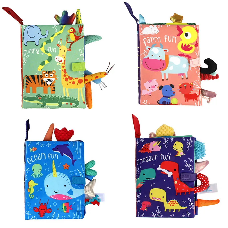 

1Pcs Cute Cartoon Baby Cloth Book Parent-child Interactive Baby Learning Cloth Book Early Education Gift Baby Enlightenment Book