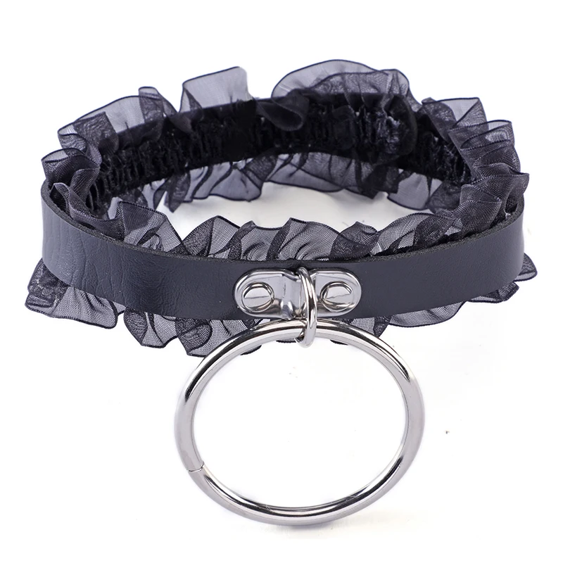 

Lace Choker with Ring Sweet Cute Gothic Choker Necklaces Collar for Women Girls Detachable Cosplay Party Jewelry
