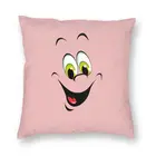 Наволочка в виде веселого лица с мультяшным рисунком животного, наволочка для домашней декоративной подушки с забавным мемом, наволочка 45x45 для гостиной