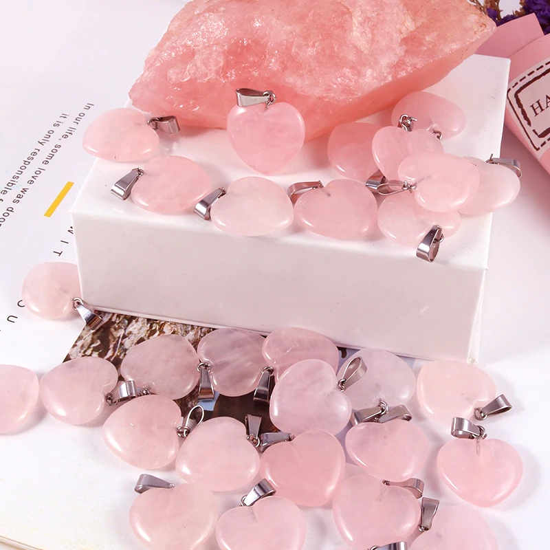

Natural Stones Heart 1pcs 20mm Necklace Pandora Charms Accessories Supplies Jewelry Diy Beads For Needlework Jewelry Making