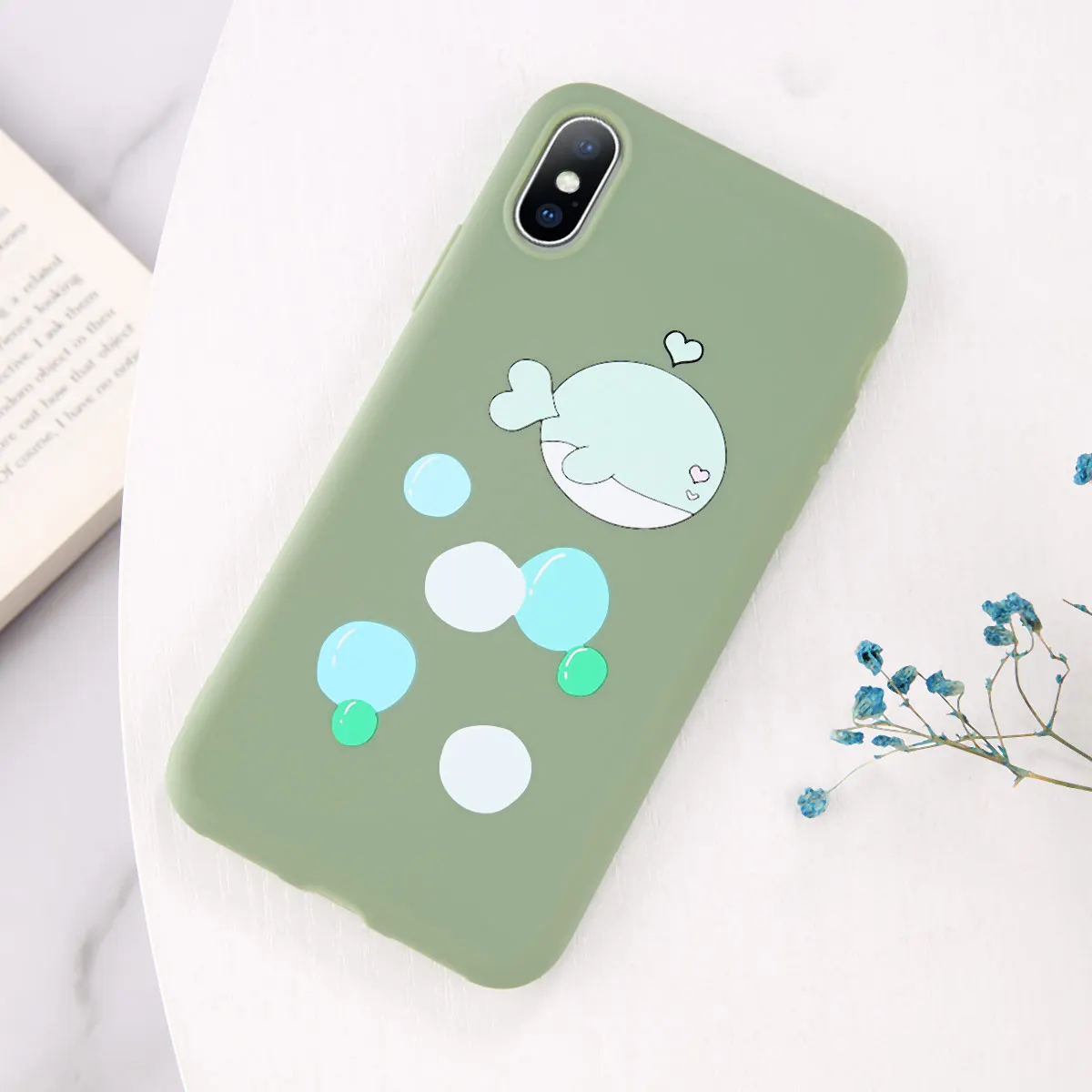 Ottwn мультфильм чехол для телефона в форме кактуса для iPhone 11 Pro Max XS Max XR X 6 6s 7 8 Plus 5 5S SE зеленые растения цветок Мягкий ТПУ задняя крышка - Цвет: 7059