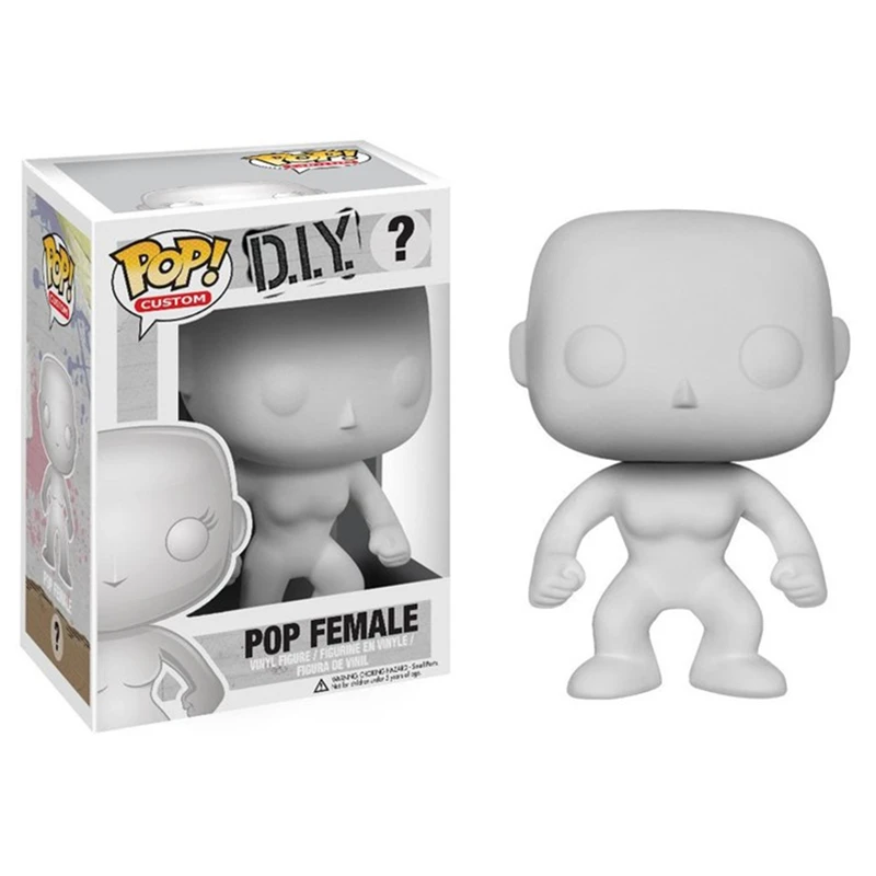 Female With Box Funko Pop DIY Pop Женский Мужской фигурка - Цвет: Female With Box