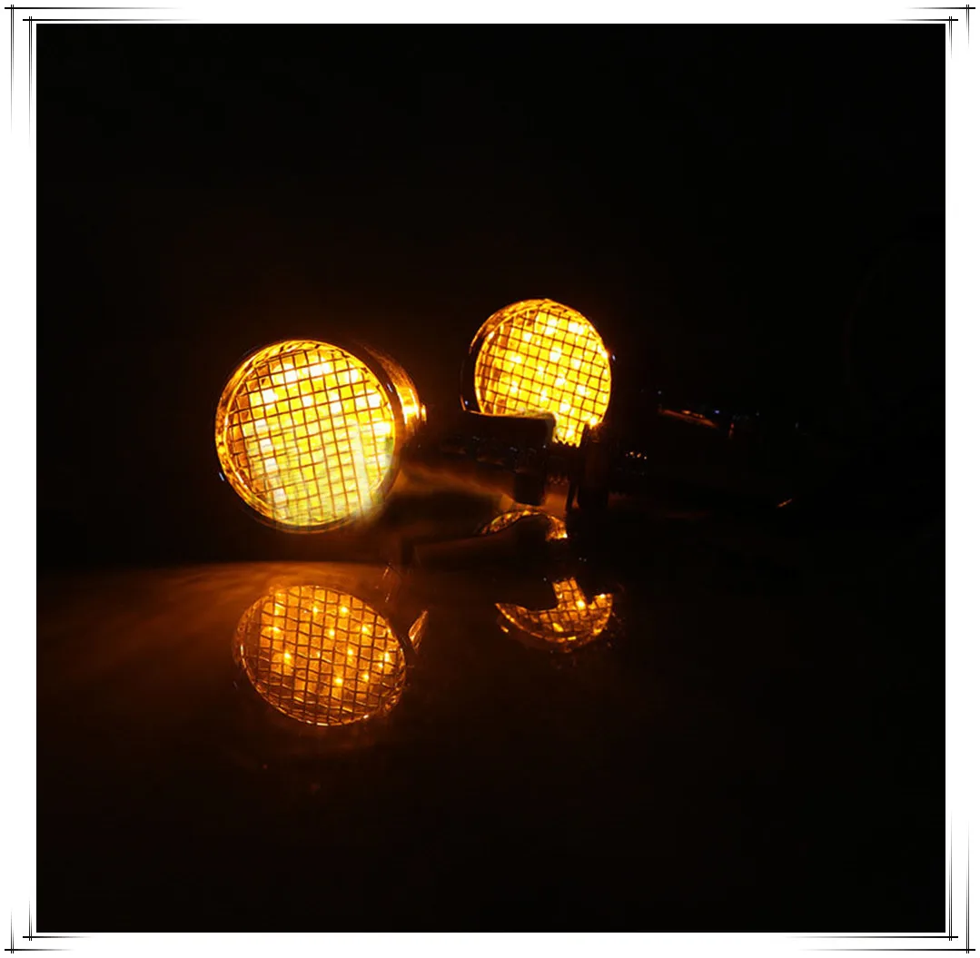 1 пара алюминиевых светодиодных сигналов поворота для мотоцикла Harley Chopper Bobber Yamaha