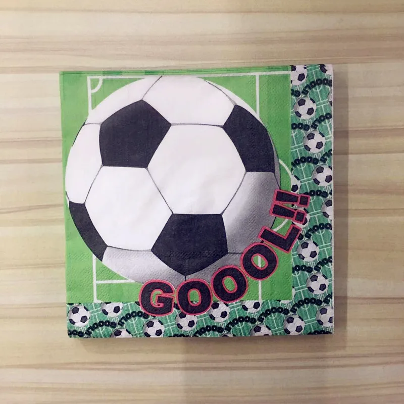 20pcs/pack Football theme disposable napkins paper tissues party decorations | Дом и сад