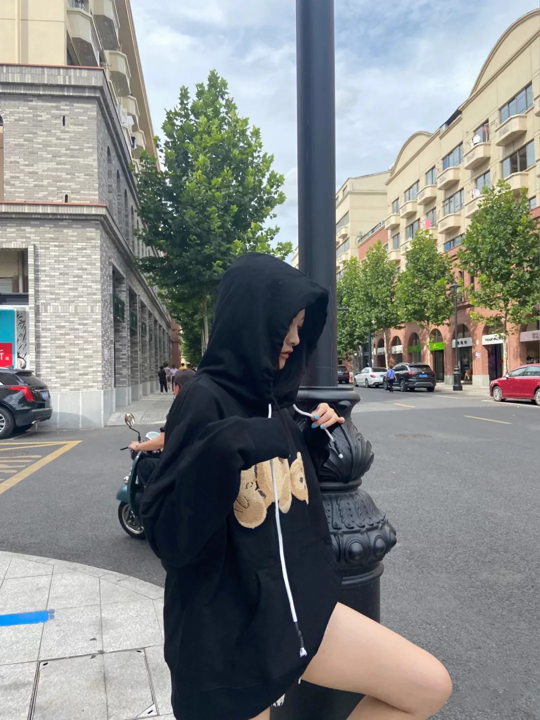 

Palm Angels street hip-hop bears men women with same couple Sweatshirts casual loose