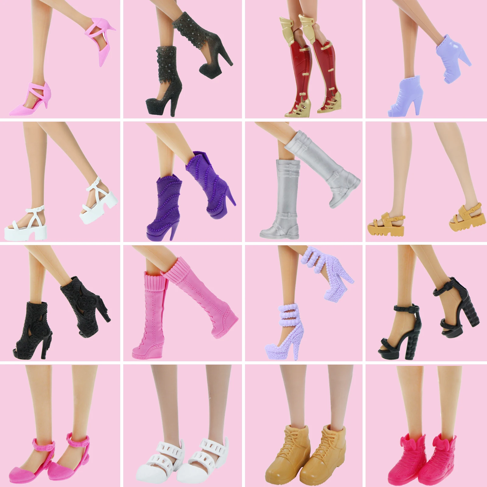 Случайные высококачественные ботинки 20 шт. повседневные на высоком каблуке