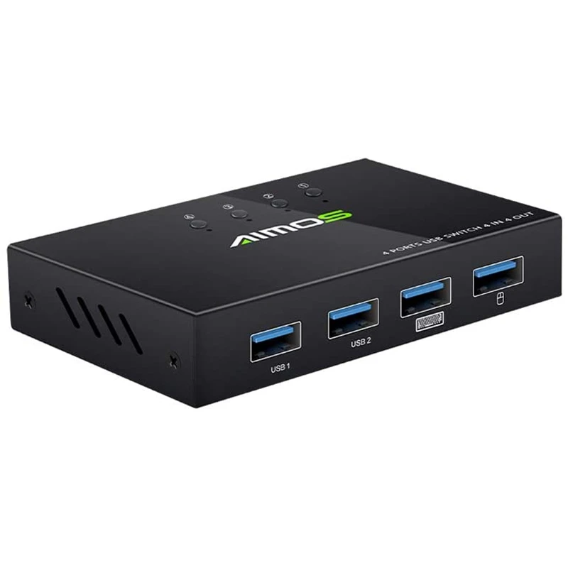 USB 2 0 Принтер KVM Share Switcher разветвитель коробка для 4 PC Обмен принтер клавиатура мышь
