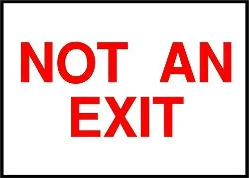 

Crysss Warning Sign Not an Exit Emergency Exit Road Sign Business Sign 8X12 Inches Aluminum Metal Sign