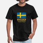 Забавная футболка с изображением флага Швеции, Скандинавии, шведского флага, флага, эмблемы Стокгольма, Sverige
