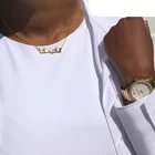 Ожерелья на заказ с арабским именем для женщин и мужчин, цепочка из нержавеющей стали золотого и серебряного цвета, ювелирные изделия, Прямая поставка