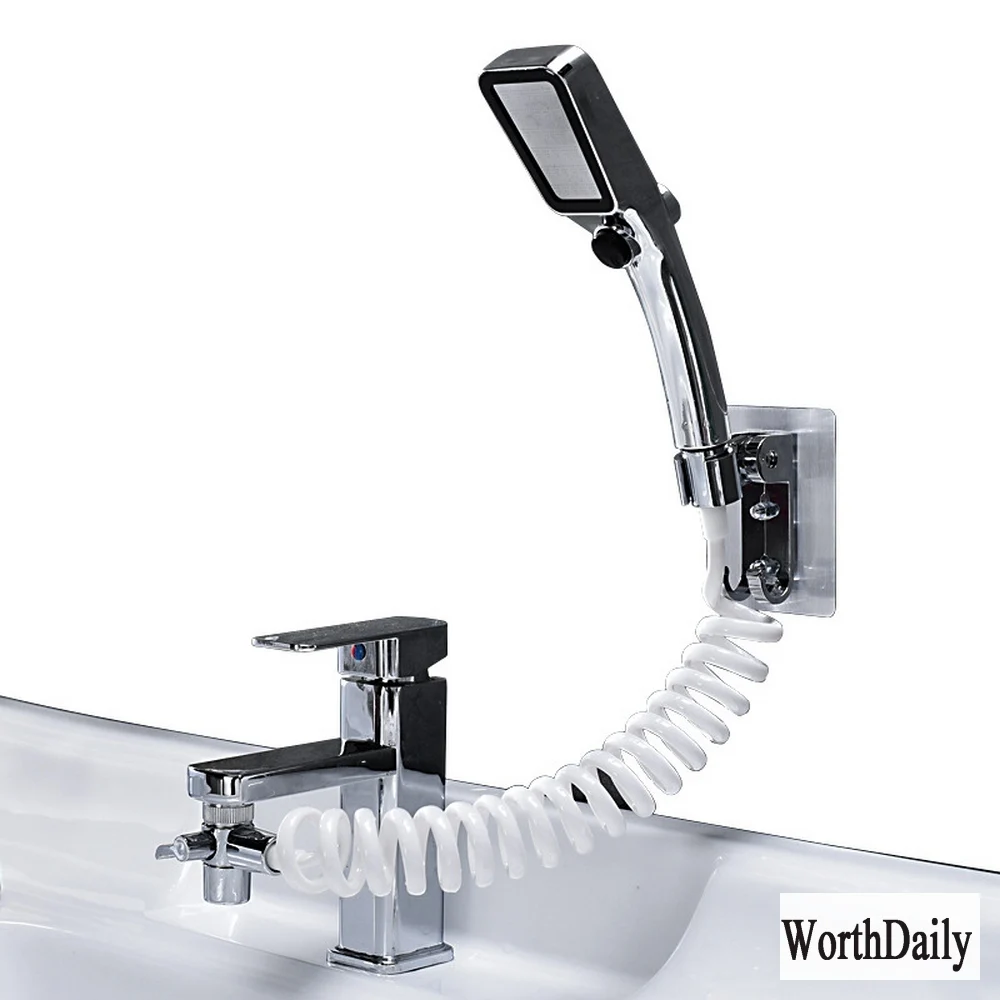 

Washbasin Basin Faucet External Shower Toilet Bathroom Handheld Filter Telescopic Small Sprinkler Set Shampoo Room Artifact