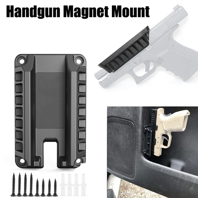 

US Magnetic Gun Holster Gun Magnet Mount Concealed Quick Draw Loaded Fits Flat Top Handguns Hunting Accessory
