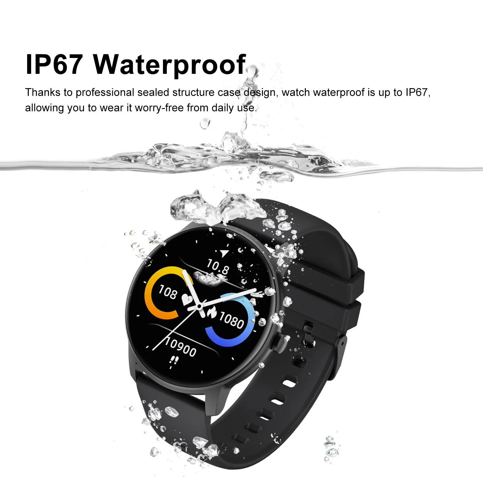 Смарт-часы KINGWEAR KW77 мужские с экраном 1 28 дюйма Bluetooth 5 0 водонепроницаемость IP67
