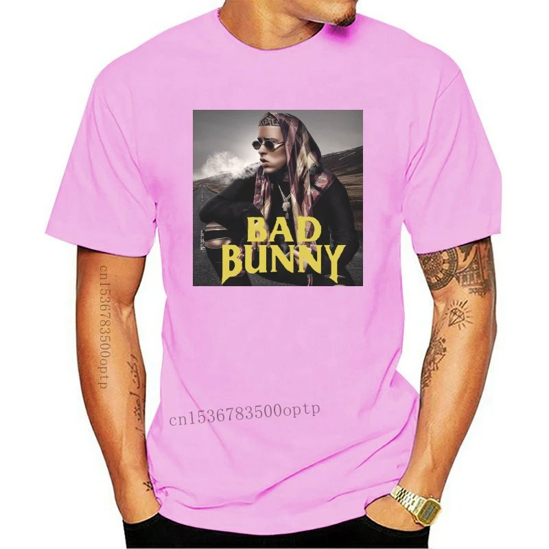 

Новинка 2021, черная футболка унисекс с музыкальным логотипом Bad Bunny для мужчин и женщин (1)