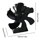 Горелка для черного камина, 6 лезвий, вентилятор для печи, работающий от тепловой энергии деревянная, Ecofan, тихий дом, вентилятор для камина эффективное распределение тепла