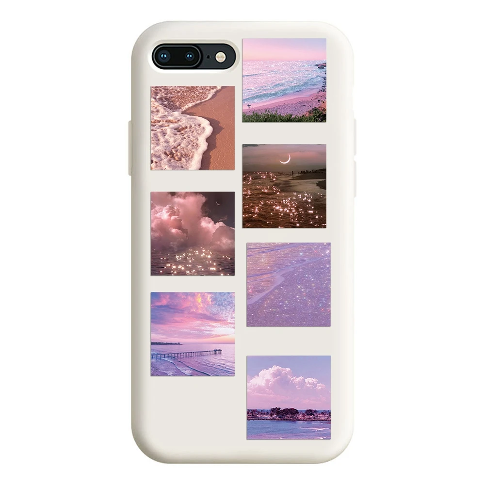 

10/30/62pcs California Sunshine Pink Healing Landscape Stickers DIY Luggage Phone Notebook Luggage Decor Graffiti Sticker Decals