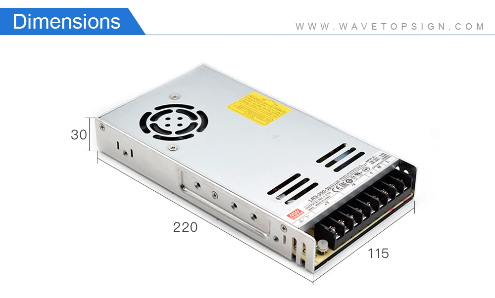 WaveTopSign Meanwell LRS-350 импульсный источник питания DC 5 в 12 В 24 в 36 в 48 в использовать для ЧПУ гравировальный станок
