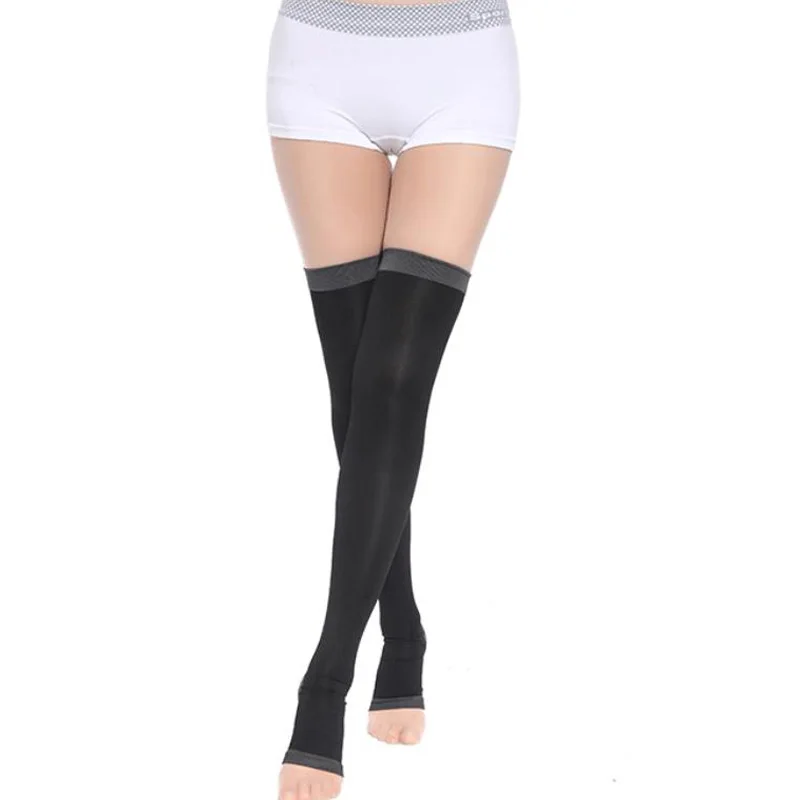 1 пара компрессионных чулок с жиром жир тонкие спящие чулки выше колена для