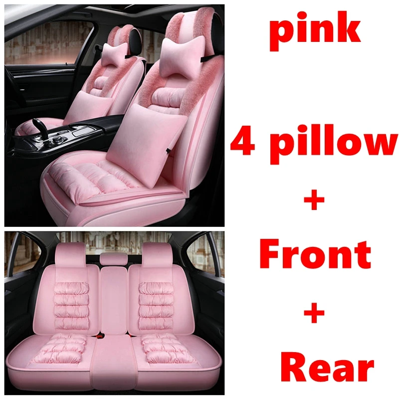 pink luxury Warm Car Seat Cover for KIA Picanto Ceed sportage Soul RIO Cerato rio 3 Carnival Maxima Optima SHUMA K2 K3 K4 K5 Car accessories - Название цвета: pink luxury