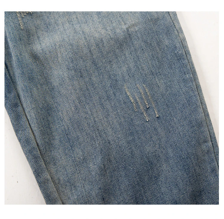 Эластичный пояс свободный светильник синие джинсы для женщин Ретро стиль 100 см на