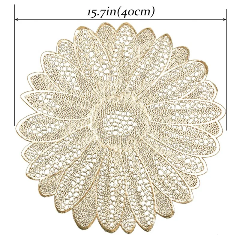 

10 Pieces Pack Metallic Placemats / Wedding Accent Centerpiece Placemat