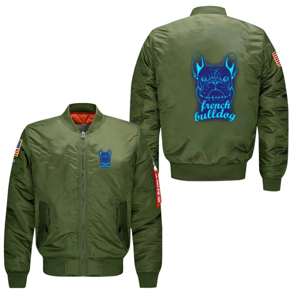 2019 Новая зимняя мужская куртка с воротником стойкой пилота повседневные куртки