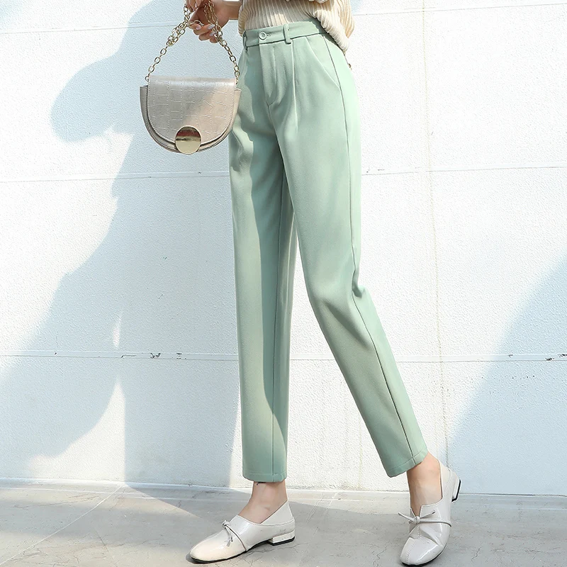 Шаровары женские повседневные свободные прямые на осень 2020 | Женская одежда