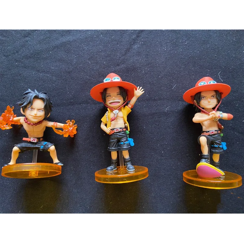3 шт./компл. WCF One Piece Whitebeard Pirates Portgas D. Ace Mera фрукты Оригинальная версия GK фигурка