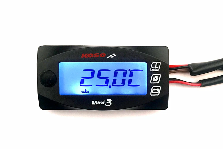 KOSO мотоциклы термометр Вольтметр таймер для YAMXHA NMAX XMAX TMAX Mini3 светодиодный цифровой дисплей Quad квадратный температура воды