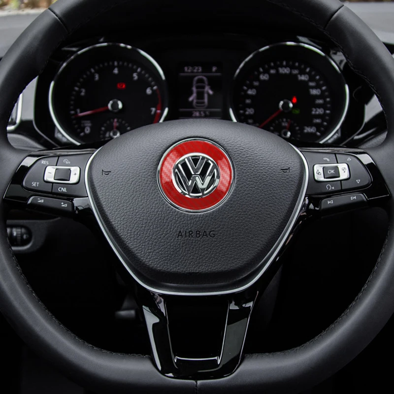 Автомобильная наклейка на руль с логотипом для Volkswagen VW Golf 4 5 Polo Jetta Mk6 Tiguan