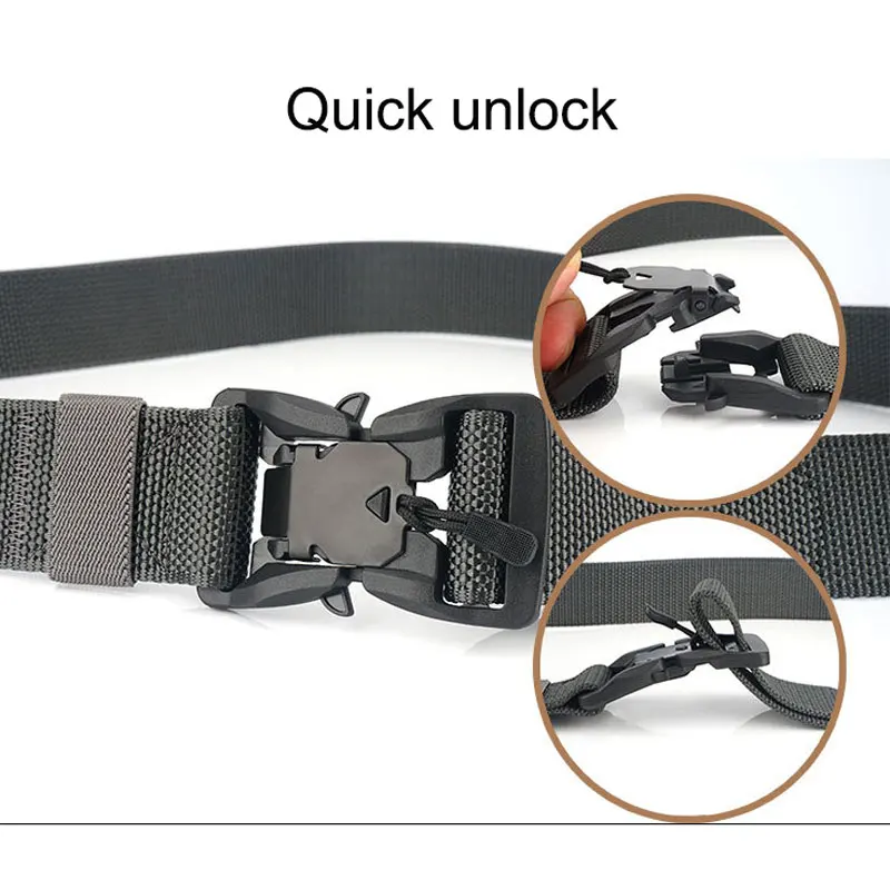 

Military Tactical Belts Men's Jeans Belt Army Style Nylon Magnetic Buckle Waist Belt Outdoor Hunting Accessories Waistband