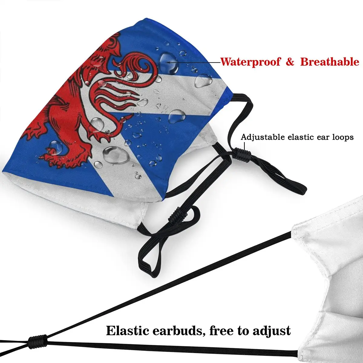 Шотландия шотландский Лев унисекс неодноразовая маска для лица пылезащитный