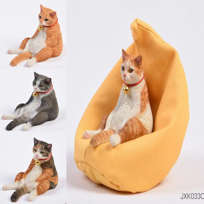 

JXK033 1/6 Cute American Shorthair pet Cat lazy Sofa Model Animal Scene Props For 12 inch Action Figure Body Accessories Toys