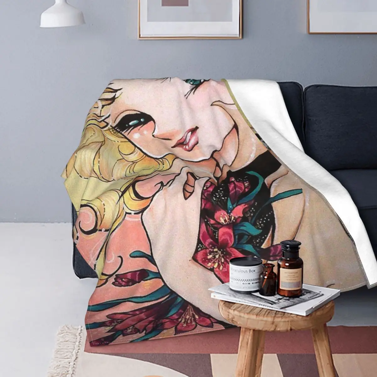 

Candy Candy Blanket Coral Fleece Plush Printed Japanese Anime Manga Lightweight Throw Blanket for Bedding Office Bedding Throws