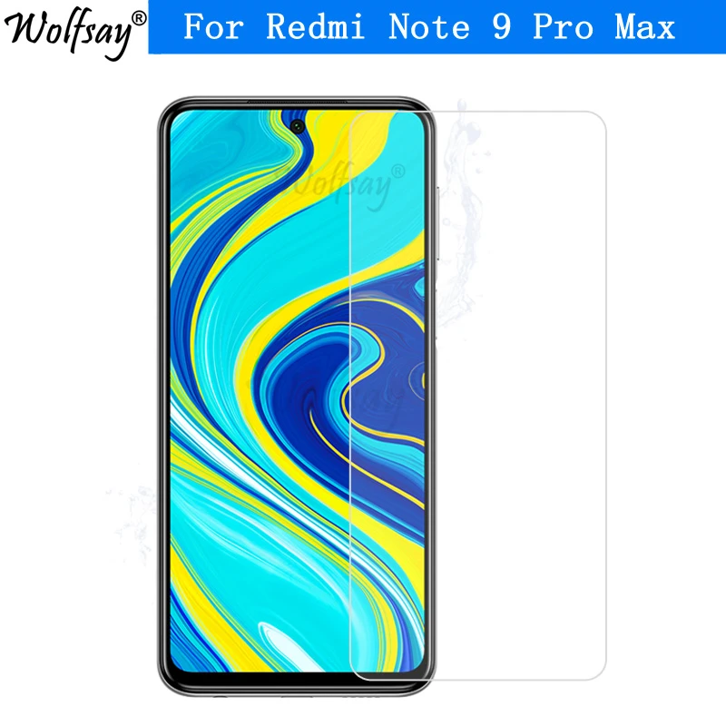 2PCS para Xiaomi Redmi Nota 9 Pro Max de Redmi Note9 Pro Max Protector de pantalla de vidrio templado de vidrio redmi Nota 9 Pro Max-0