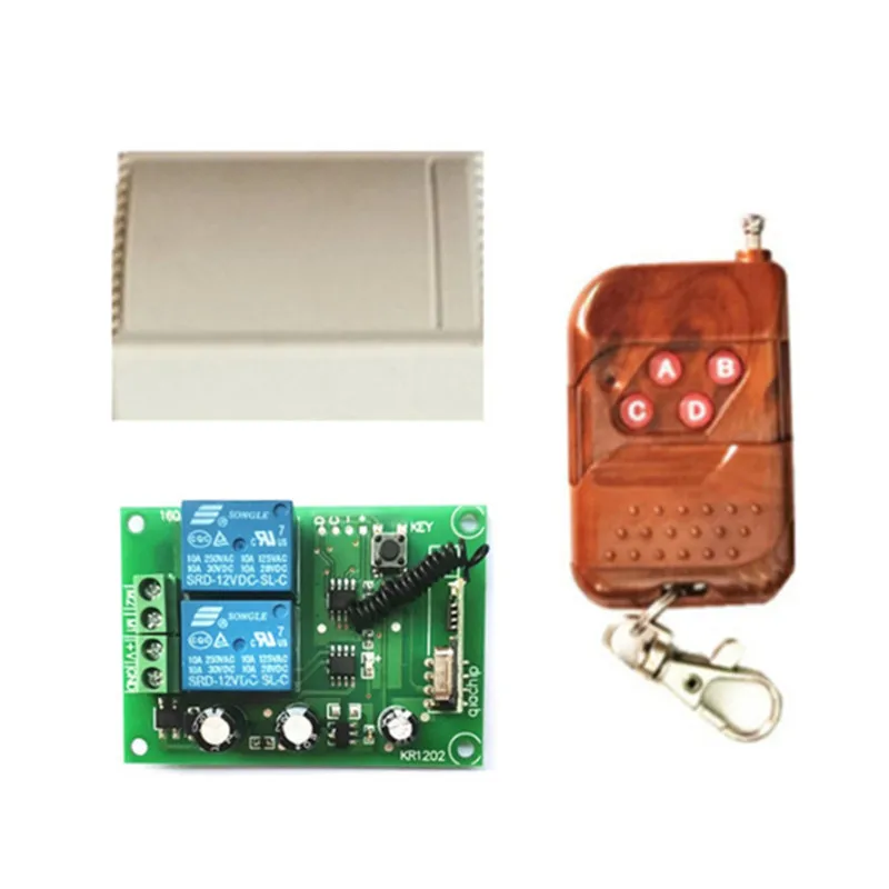 

433 МГц беспроводной пульт дистанционного управления DC12V релейный модуль приемника, используемый для вперед и назад двигателя постоянного т...