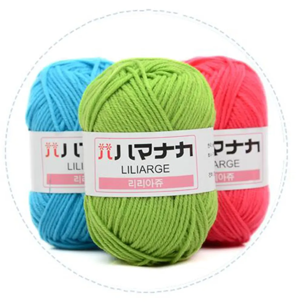 

10S/set Milk Cotton Yarn Fine Quality Hand-Knitting Thread Soft Warm DIY Cotton Threads Baby Wool for Hand Knitting Crochet Yarn