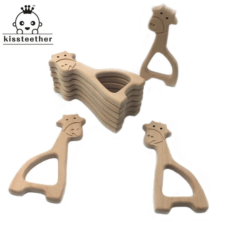 Ручной работы деревянный органический безопасный Прорезыватель для малышей