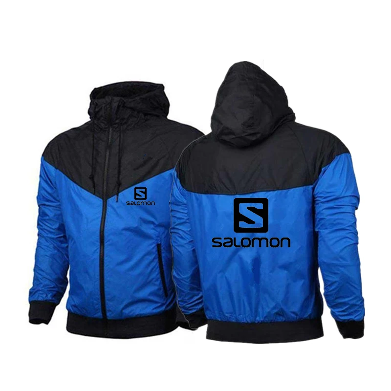 

2021 Power New Classic Jacket rainproof Hoodies Splice Fashion Zipper Man's Tracksuit Windbreaker Casual Coats Autumn Tops