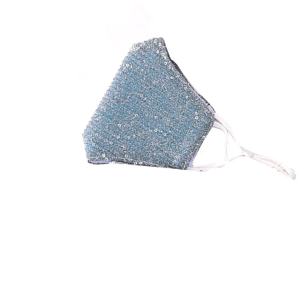 

Cotton Summer Sunscreen Mask Fashion Sequins Washable Thin Breathable Ice Silk Mask For Men And Women