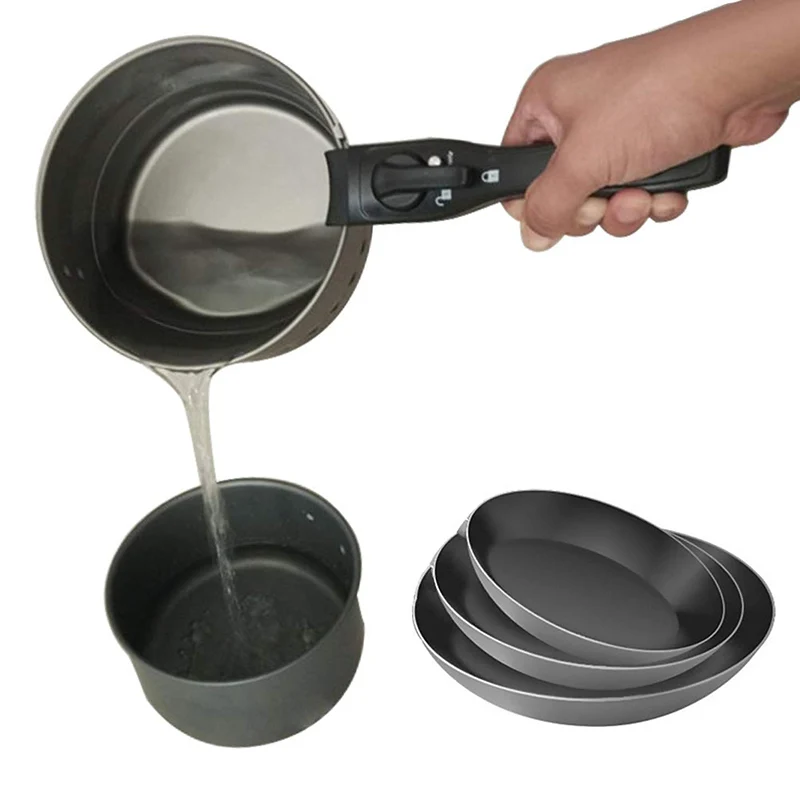 Съемная ручка для сковородок и Горшков черная съемная защиты от ожогов зажим