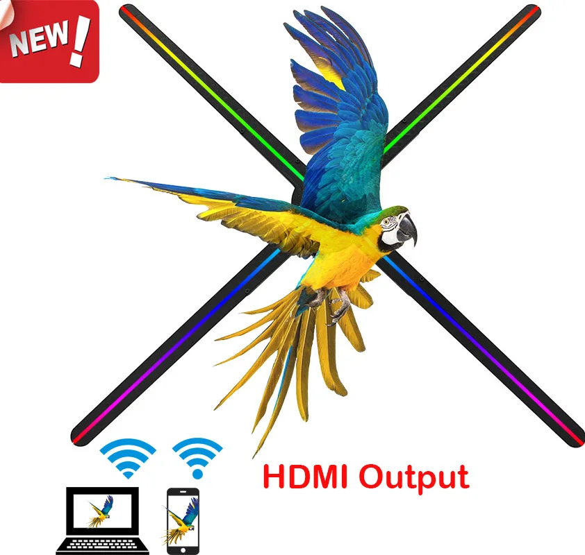 Latest HDMI 3d hologram led fan advertising display holographic player light for event | Электроника