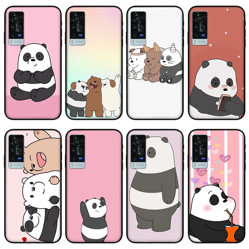 

Cartoon panda Phone case for vivo x60 pro plus x50 s7 s9 x30 x27 s9e, Protective silicone case for vivo iqoo 7 z3 neo 3 5