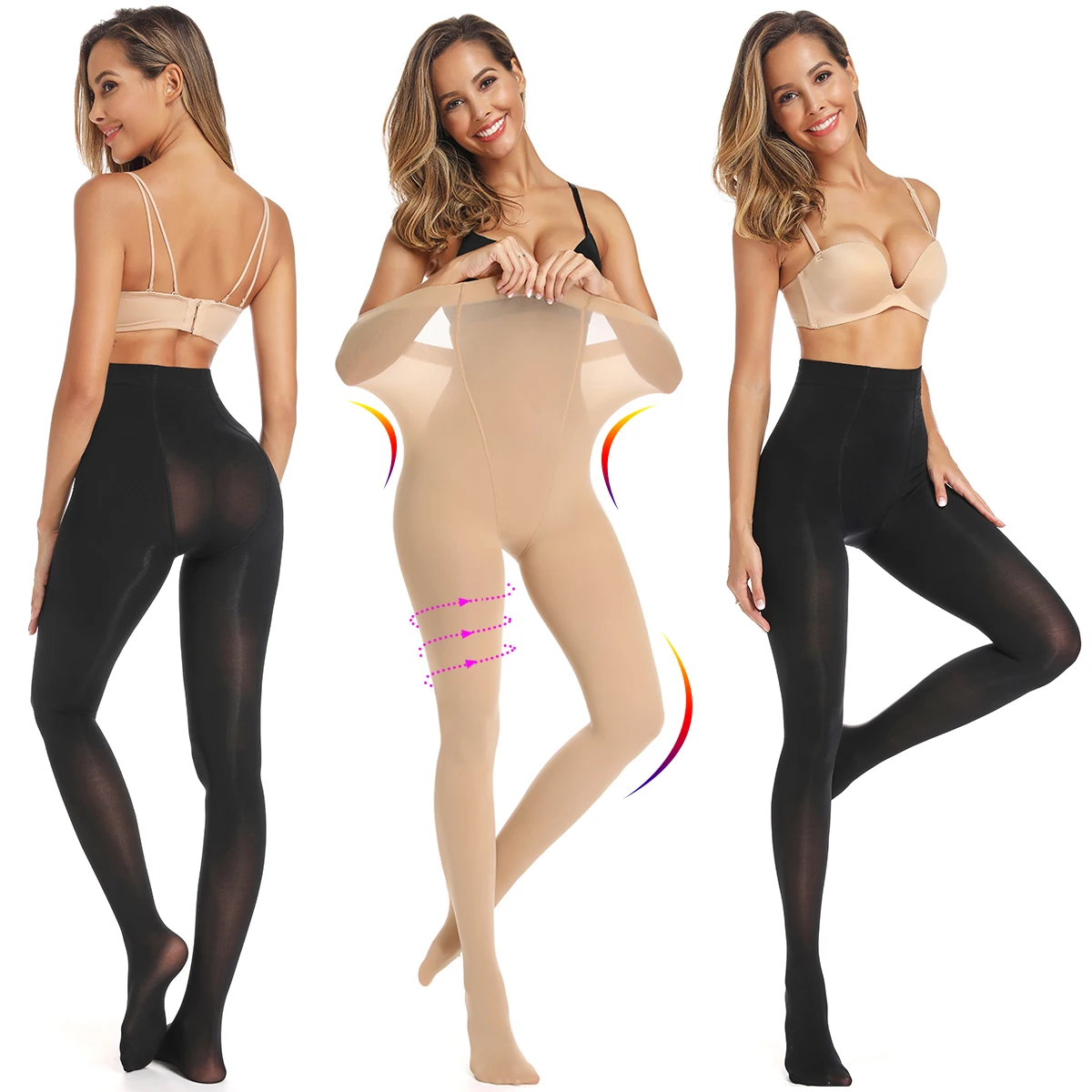 Сексуальные колготки женские чулки нижнее белье Утягивающее утягивающее