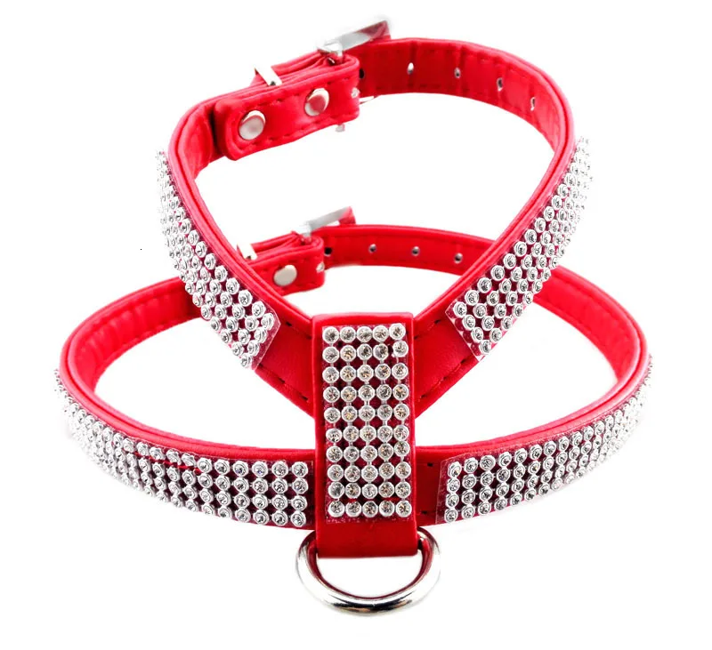 Pawstrip, 4 цвета, поводок из искусственной кожи, поводок, поводок, стразы, поводок для собак, жилет для маленьких щенков, XS-L